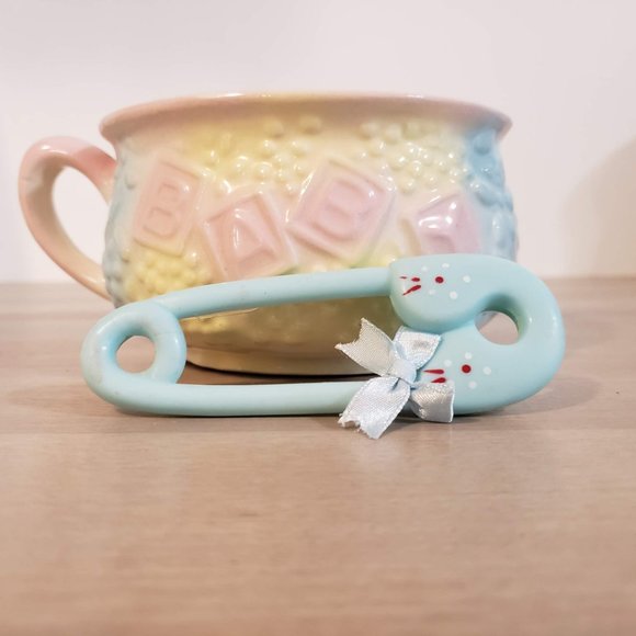 Mudco Pottery Vintage Planter Pink Yellow Blue Cup - Picture 2 of 7